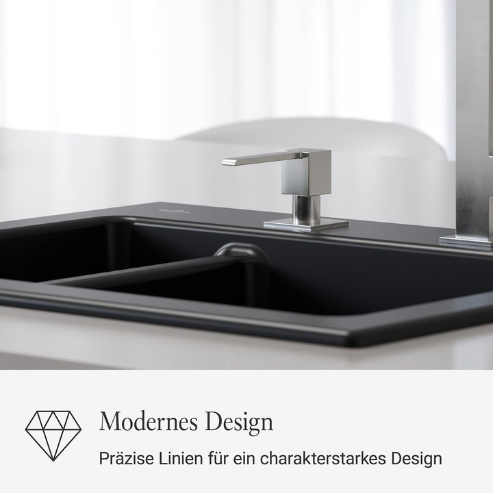 Villeroy &amp; Boch Zubehör | Seifenspender | Edelstahl massiv | 923630LC, 250 ml 250 ml Edelstahl Massi