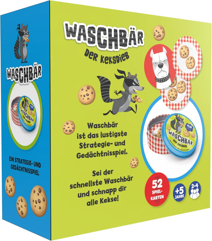 IMAGILAND Waschbär Der Keksdieb - Strategie- &amp; Gedächtnisspiel ab 5 Jahren | Kartenspiel für 2–4 Spi