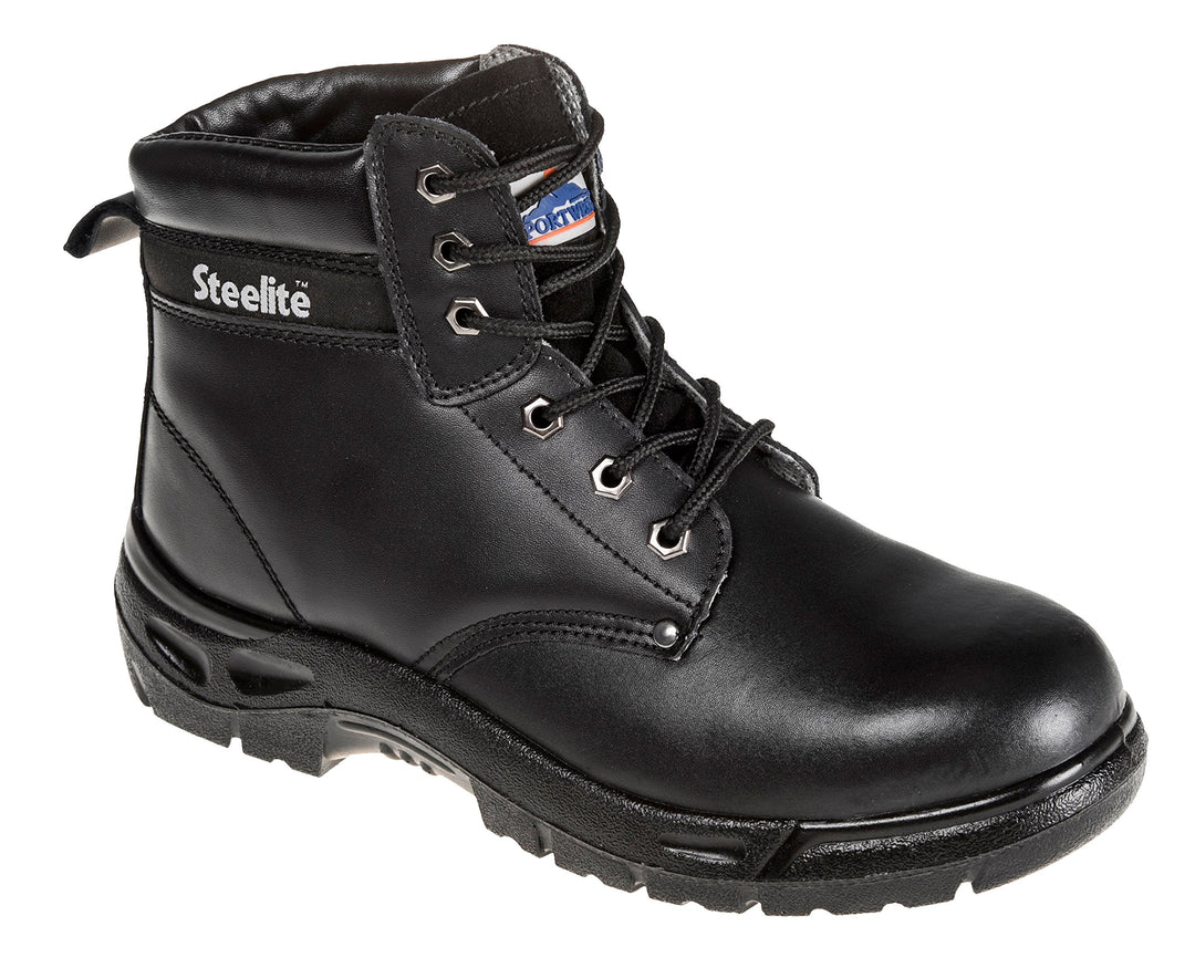 Portwest Steelite Stiefel S3 , Grösse: 37, Farbe: Schwarz, FW03BKR37 37 EU Schwarz, 37 EU Schwarz