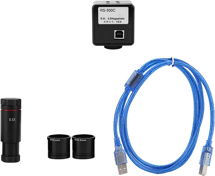 5MP Mikroskop-Kamera-Laufwerk USB2.0 Kostenlose Industrie-Okular-Kamera mit 0.5X CCD-Adapter,Mikrosk