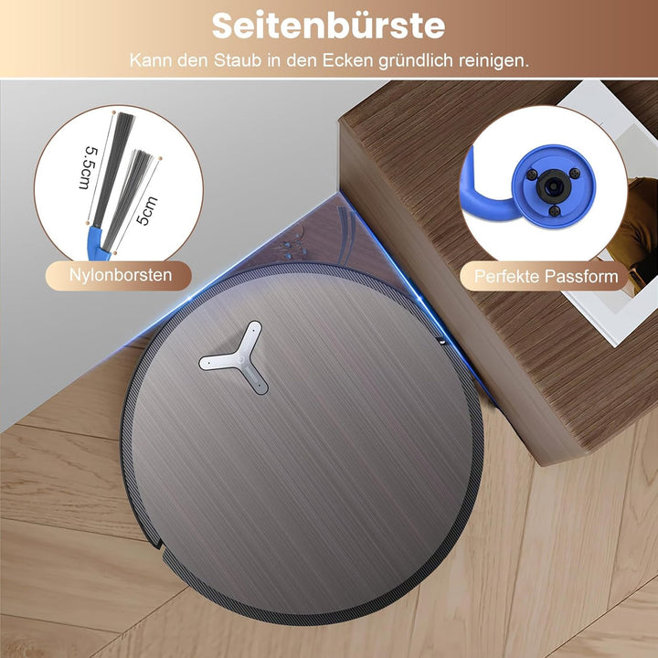 21 Stück Zubehör für Ecovacs X11 OMNICYCLONE Saugroboter, Ersatzteile mit 1 Hauptbürste, 4 Wattefilt