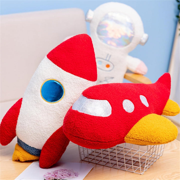 champracer Rakete Plüschtiere 58 cm Kawaii Kuscheltier Flugzeug Plüschtier für Jungen Mädchen Kleink