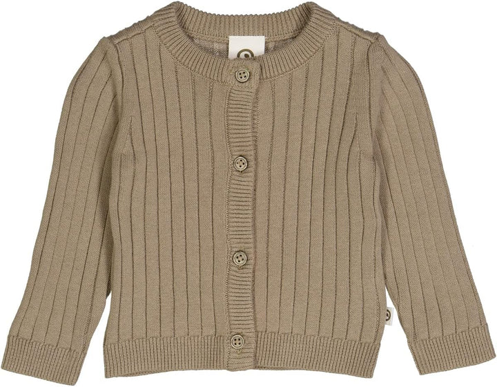 müsli Baby-Jungen Knit Rib Cardigan Sweater, 62 Cashew