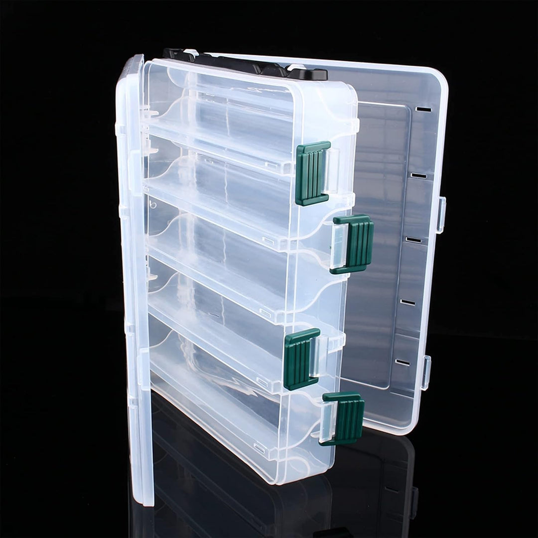 Fishing Tackle Box, Tackle Box Angeln Doppelseitige Angelkiste Kunstköderbox mit 12 Fächern für Ange