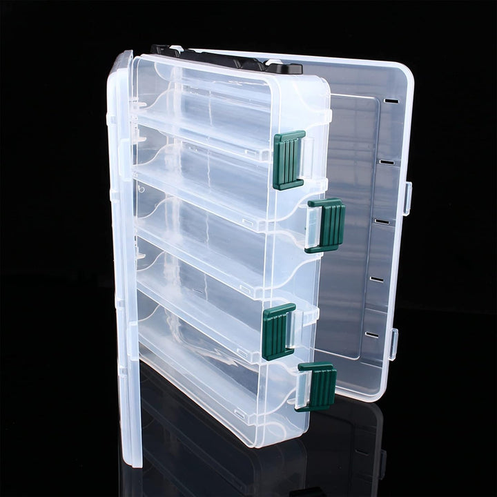 Fishing Tackle Box, Tackle Box Angeln Doppelseitige Angelkiste Kunstköderbox mit 12 Fächern für Ange