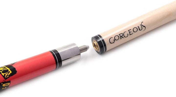 CUESOUL Gorgeous 58inches 19oz Pool Quee Stick, 13mm Spitze rot, rot