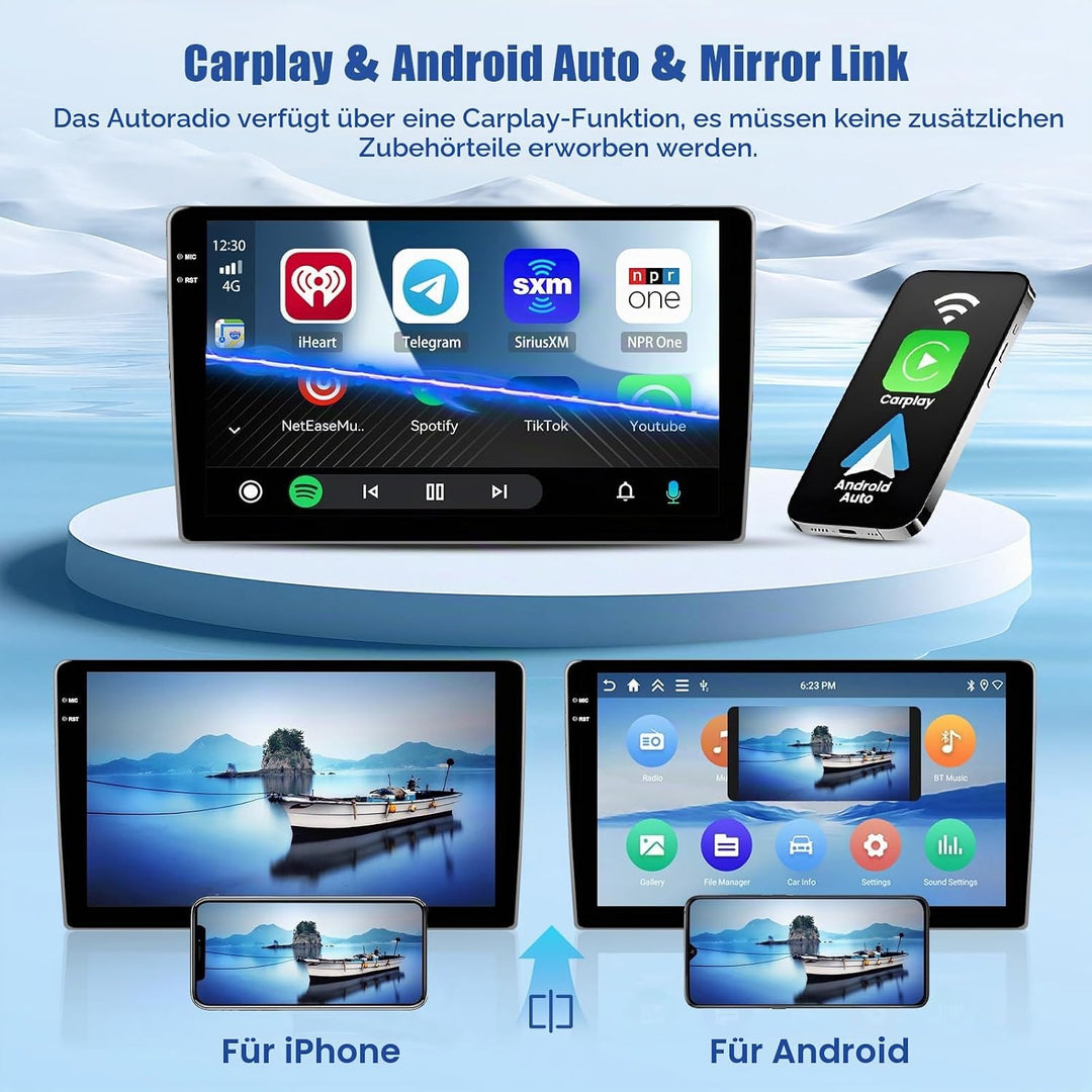 [4G+64G] Inefala Android 15 Autoradio für Kia Rio 2012-2015 mit Wireless Carplay Android, 9 Zoll Tou
