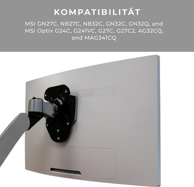 HumanCentric VESA Mount Adapter für Viotek Monitore GN27C, NB27C, NB32C, GN32C, GN32Q und MSI Optix