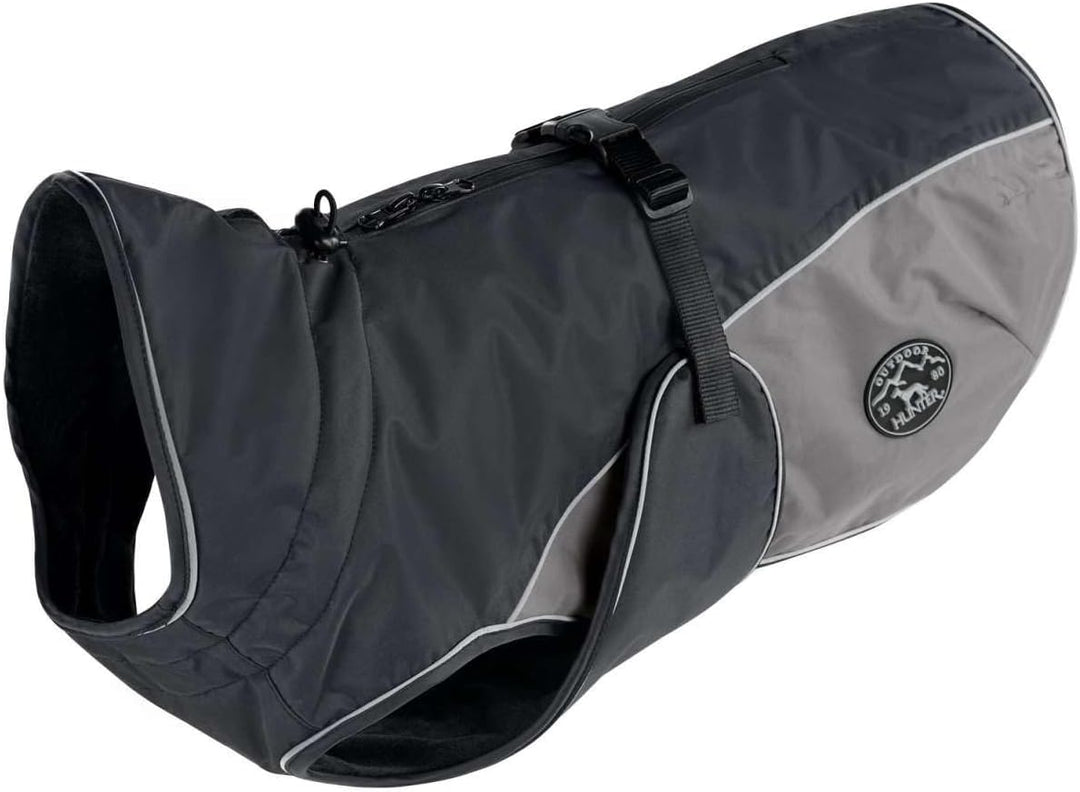 HUNTER UPPSALA COZY Hundemantel, Wintermantel, wasserabweisend, reflektierend, 35, anthrazit/grau an