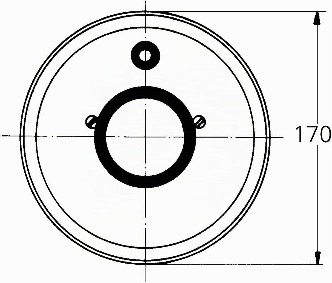 GROHE Rosette Ø170 (Einlochmontage, mit Wassersparfunktion, Bedienungshebel aus Metall, Herstellerga