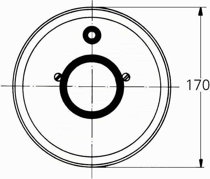 GROHE Rosette Ø170 (Einlochmontage, mit Wassersparfunktion, Bedienungshebel aus Metall, Herstellerga