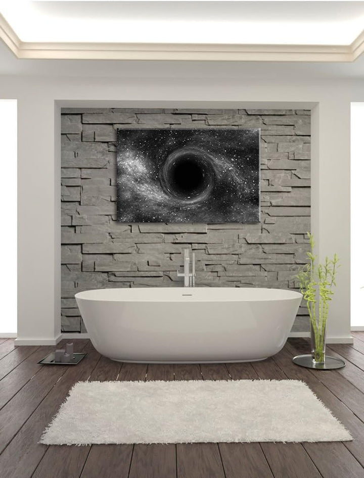 Pixxprint Loch im Weltall als Leinwandbild/Grösse: 100x70 cm/Wandbild/Kunstdruck/fertig bespannt, 10