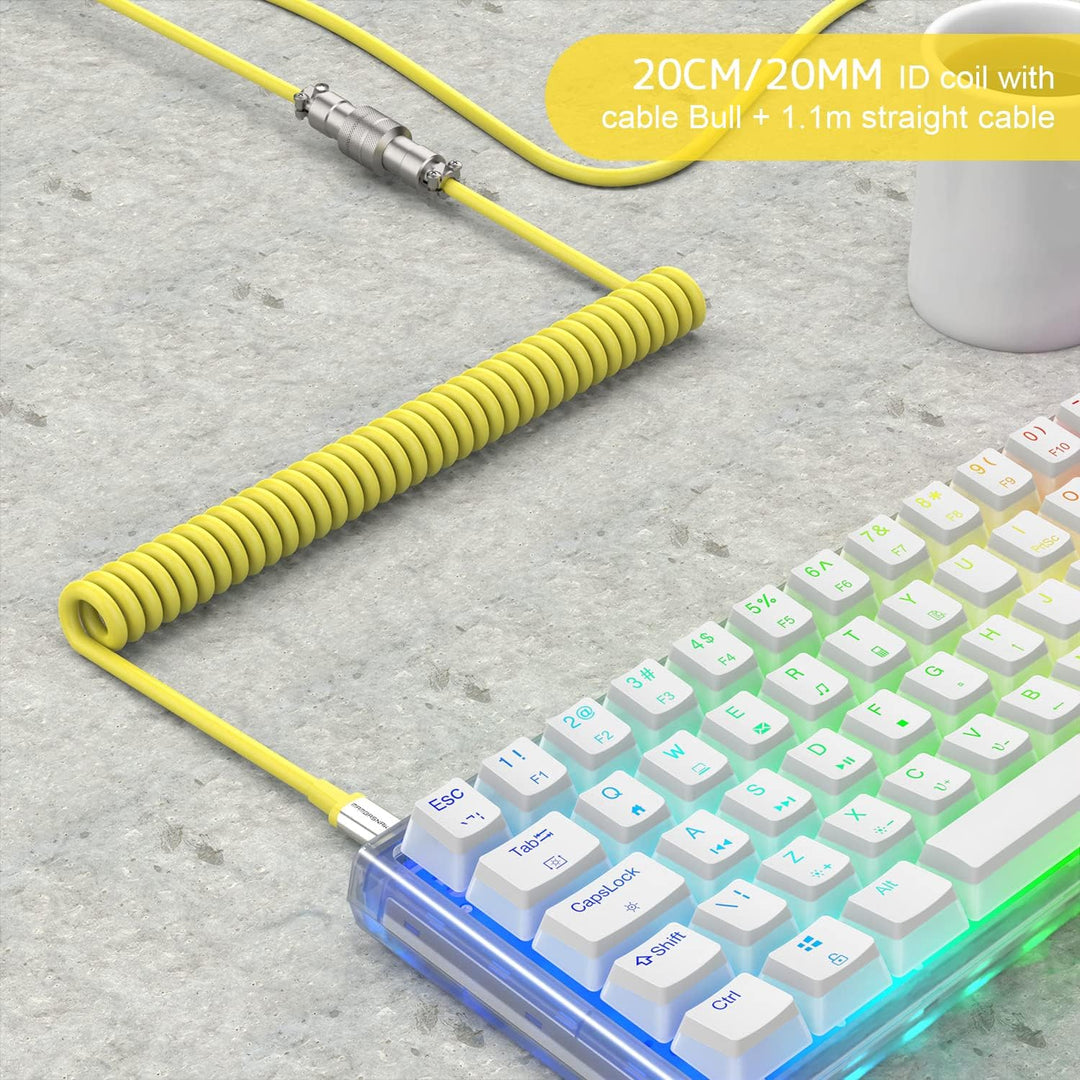 XINMENG X MAMBASNAKE C01 Spiral-Tastaturkabel, Typ-C auf USB-A HyperSpeed-Leitung mit 8KHz-Rücklaufr