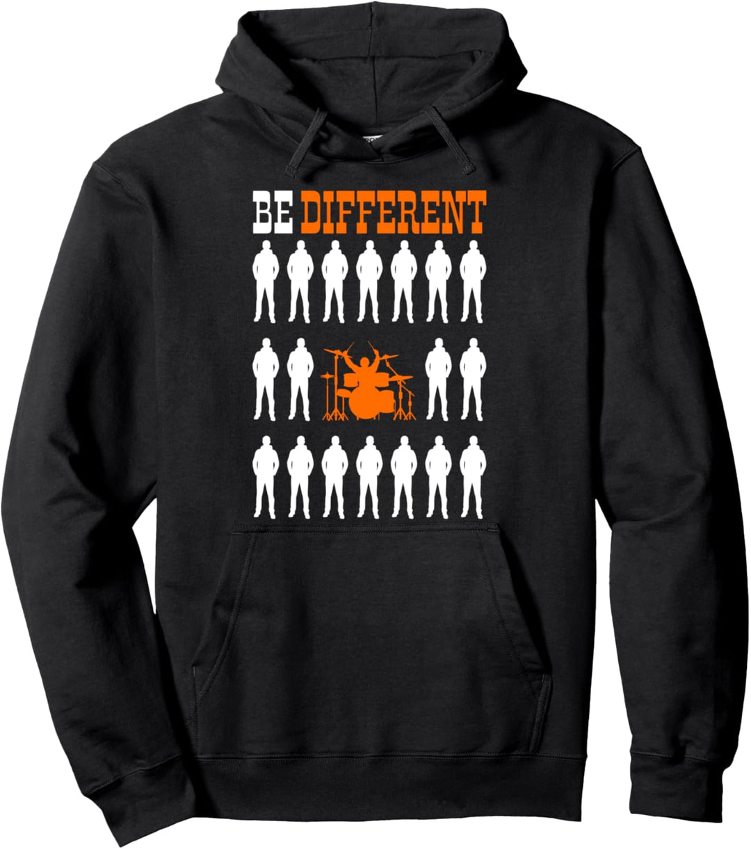 BE DIFFERENT Drummer Schlagzeug Schlagzeuger Pullover Hoodie