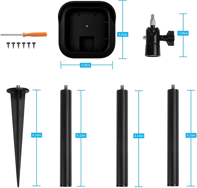 TIUIHU Spike Pole Mount Ground Stake mit Schutzhülle für Blink All-New Blink Outdoor/Indoor, Suitabl