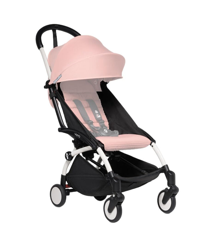 BABYZEN YOYO2 Kinderwagengestell, White - Textilset nicht inbegriffen - Kommt mit 5-Punkt-Gurt, mehr