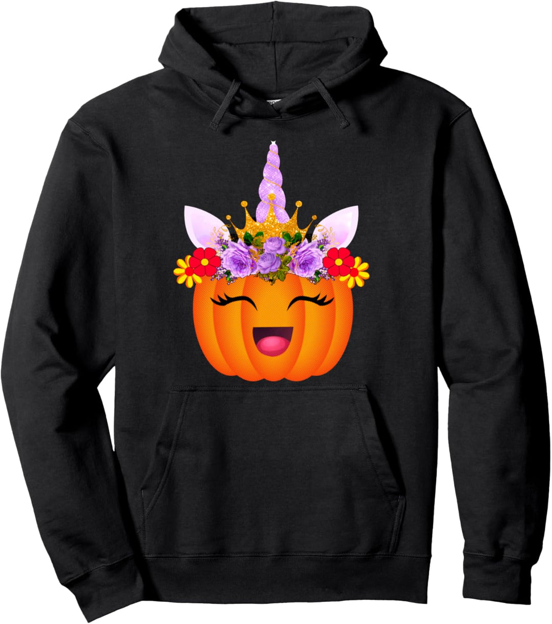 Einhorn Kürbis Prinzessin Halloween Unicorn Pumpkin Princess Pullover Hoodie