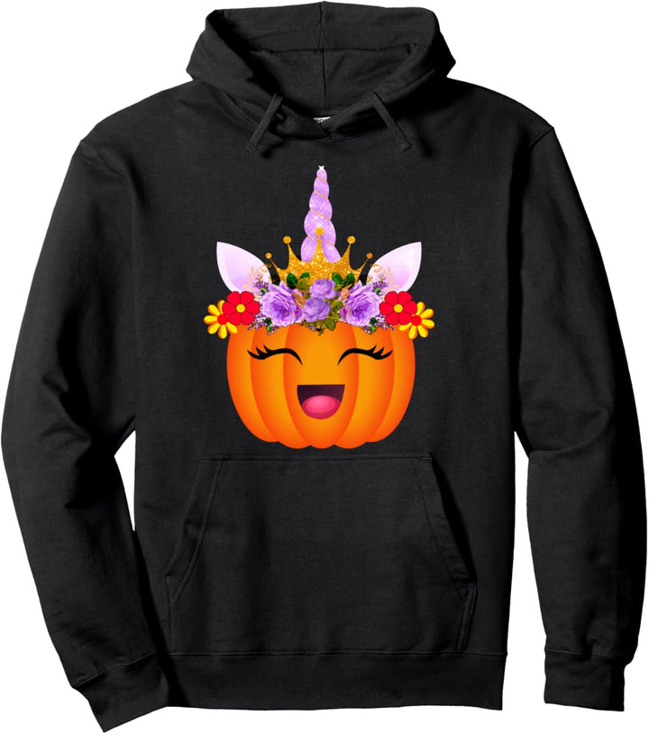 Einhorn Kürbis Prinzessin Halloween Unicorn Pumpkin Princess Pullover Hoodie