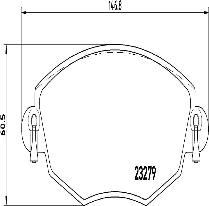 Brembo P 24 060 Bremsbelagsatz, Scheibenbremse - (4-teilig)