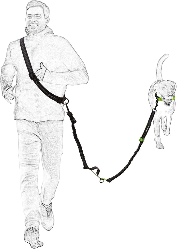 Mile High Life Einziehbare Hände frei Hundeleine Taille Laufen einstellbar Reflektierender Bungee Do