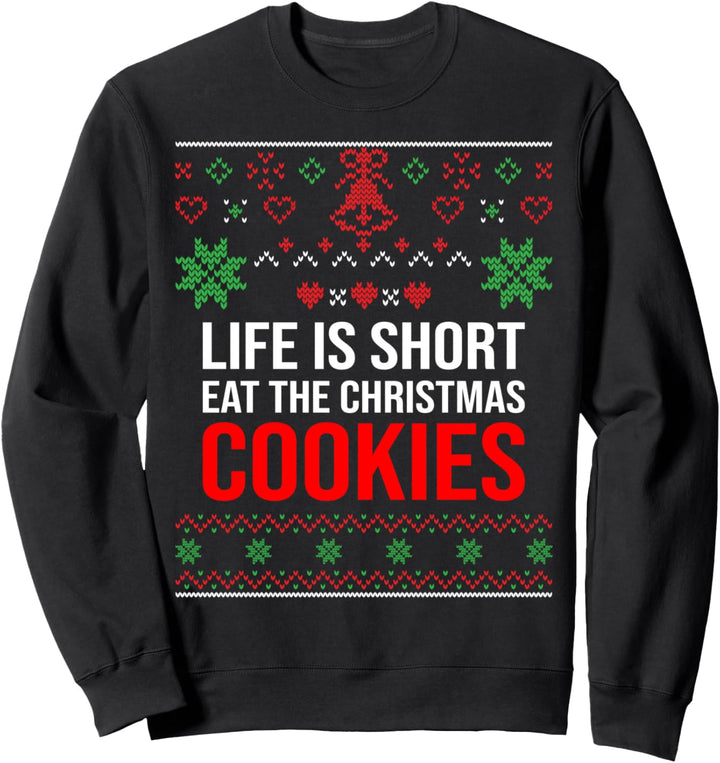 Hässlicher Weihnachtspullover, Plätzchen essen, Sweatshirt