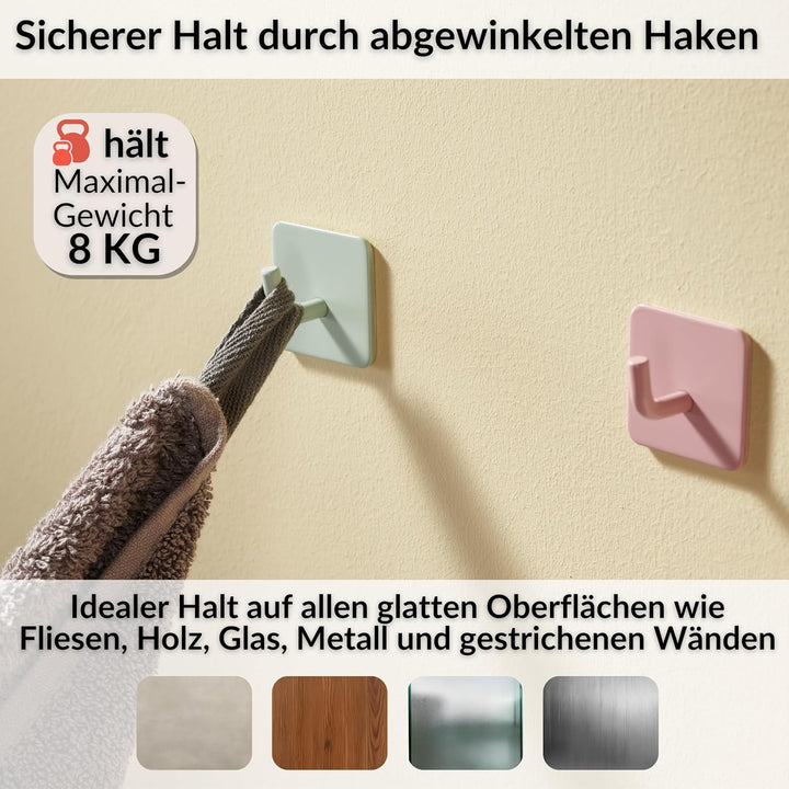 DEKAZIA® 8 Kleiderhaken Kinder blau | Garderobenhaken Kinder Kindergarderobe Haken Kindergarderobe H