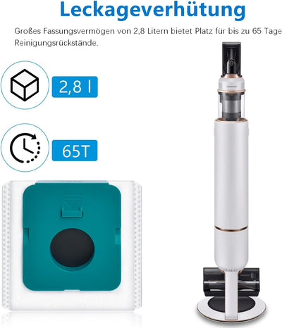 14 Stück VCA-ADB952 Staubbeutel Beutel für Samsung Bespoke Jet VCA-ADB95, Bespoke Jet Pro Akku Hands