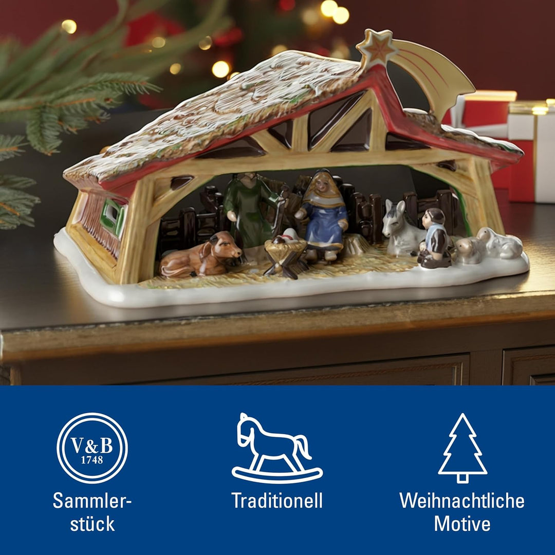 Villeroy und Boch Christmas Toy's Memory Krippe, dekorative Krippe für unter den Weihnachtsbaum, Har