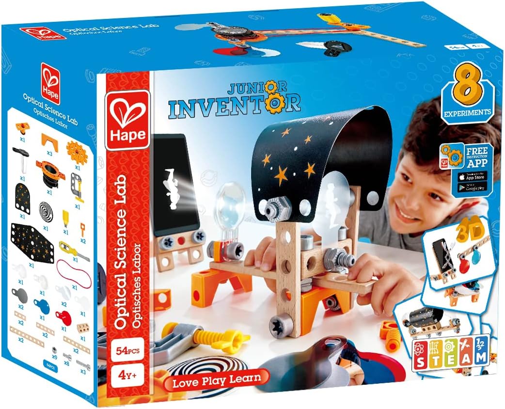 Hape Junior Inventor Optisches Labor Experimentierset, Mint-Spielzeug, ab 4 Jahre
