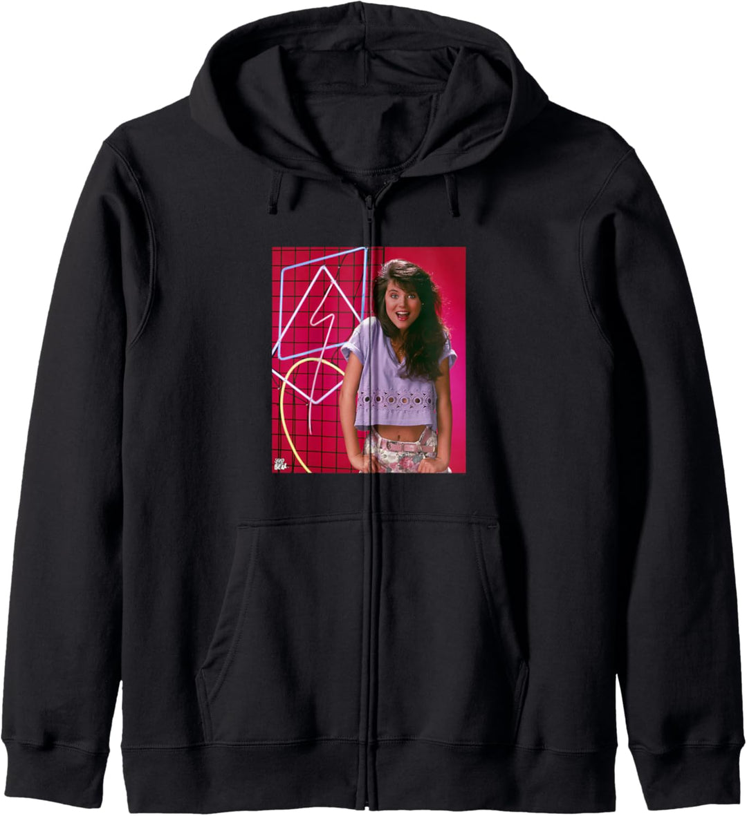 Saved By The Bell Kelly Kapowski Neonlichter Foto Kapuzenjacke
