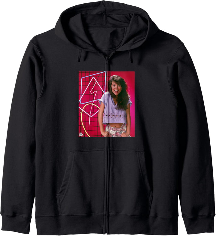 Saved By The Bell Kelly Kapowski Neonlichter Foto Kapuzenjacke