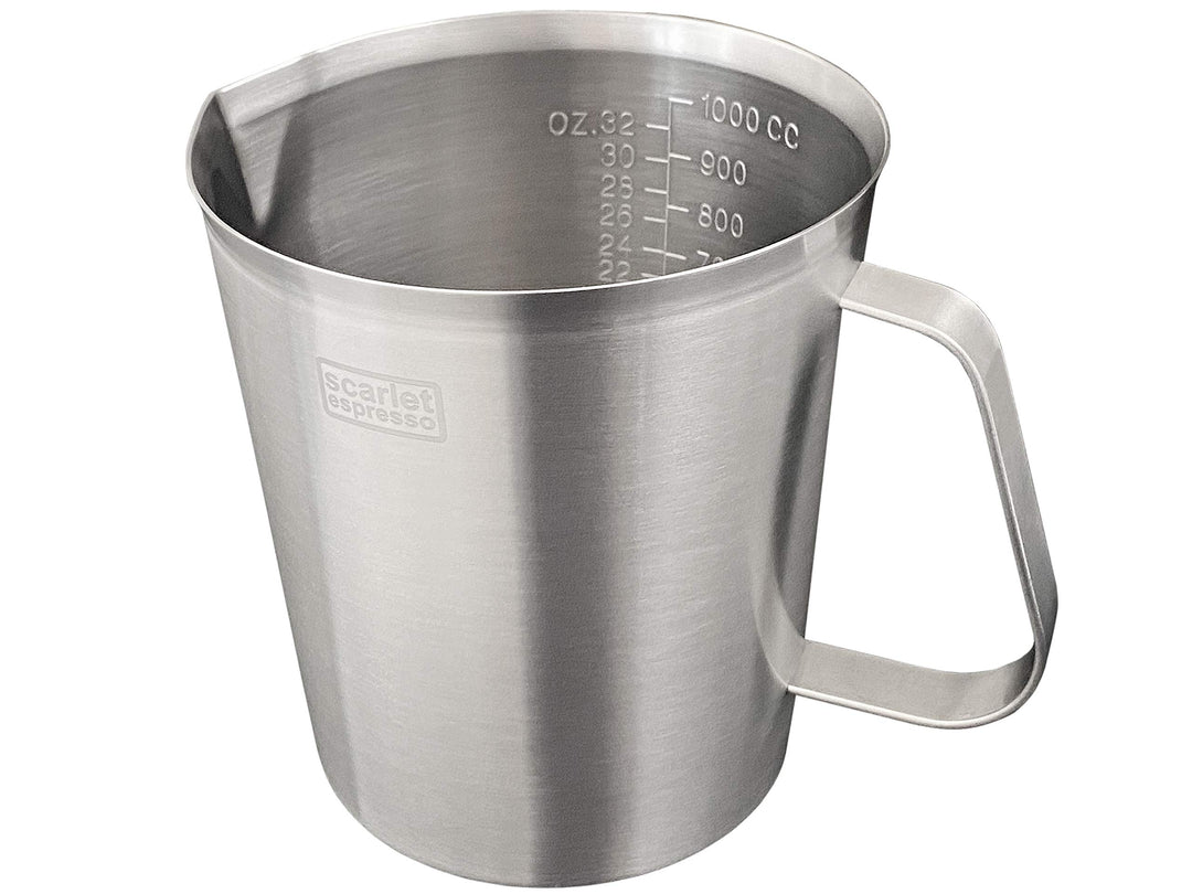 Milchkännchen »Graduata« Messbecher Pitcher Krug Gastro Milchaufschäumer Skala aus Edelstahl mit Gri