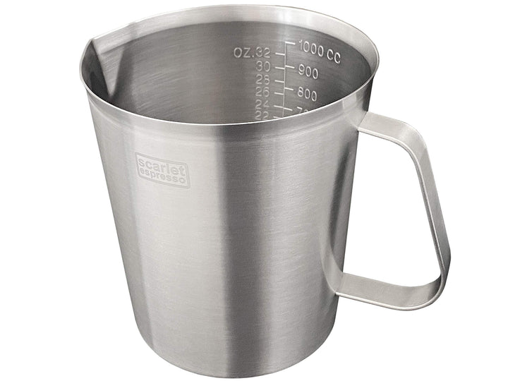 Milchkännchen »Graduata« Messbecher Pitcher Krug Gastro Milchaufschäumer Skala aus Edelstahl mit Gri