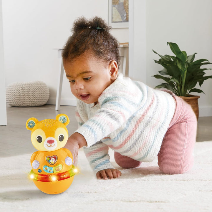 Vtech Baby Wackelbärchen – Interaktives Spielzeug mit 3 gesungenen Liedern und 12 Melodien – Für Kin