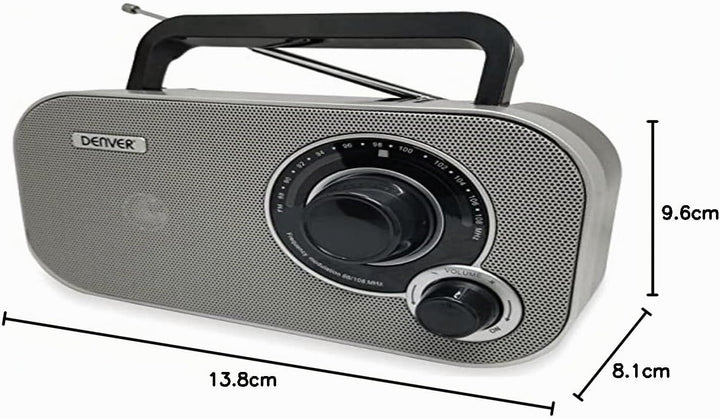Denver TR-51 UKW-Radio mit analogem Tuning, Grau