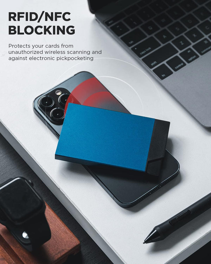 VULKIT Kartenetui Herren Metall Kreditkartenetui Damen RFID Schutz Slim Karten Etui Pop Up Geldbörse