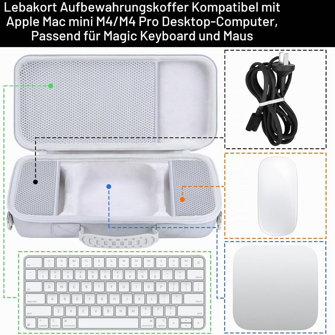 Hart Schutz Hülle Etui Tasche für Apple Mac mini M4 Desktop-Computer