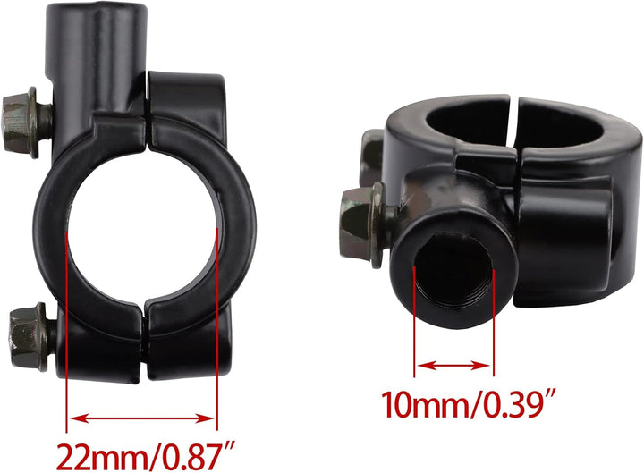 WOOSTAR 7/8" Motorrad Lenkererhöhung 10mm Seitenspiegel mit Konverter Gewindeschrauben M10 auf M8 Er