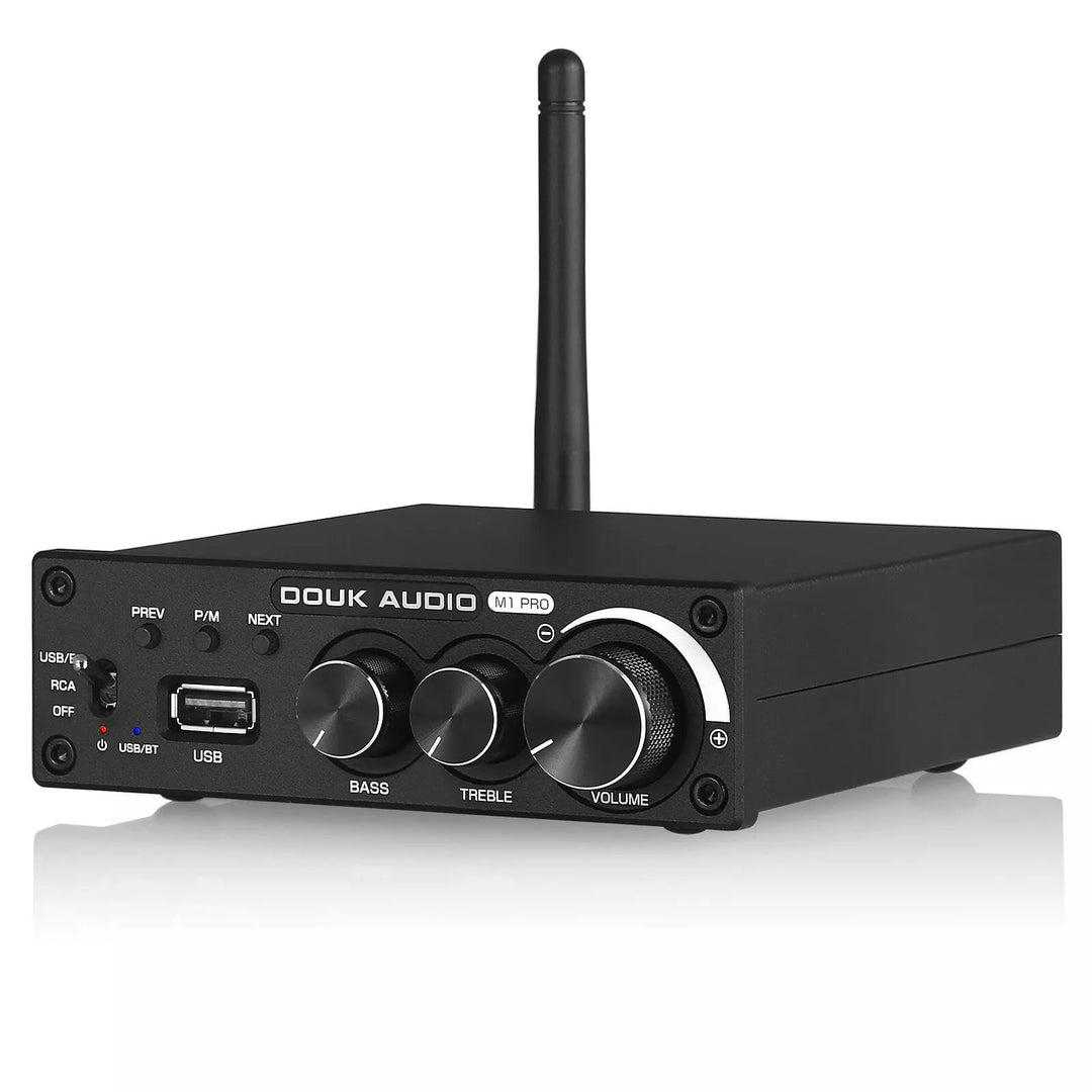 Douk Audio 320W Bluetooth 5.0 HiFi-Verstärker Empfänger 2.0-Kanal Stereo Power Amplifier Subwoofer A