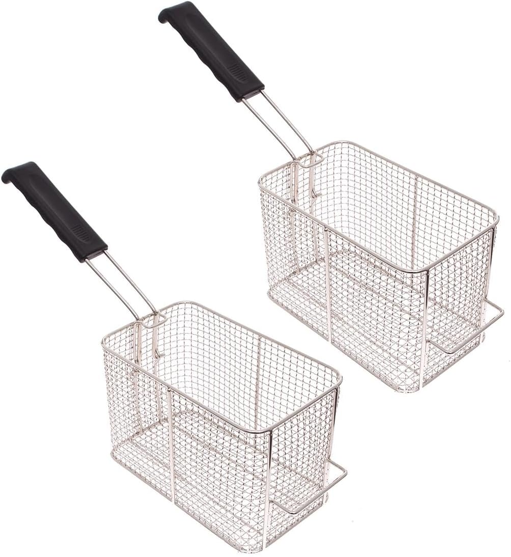 Elektro-Doppelfritteuse 16L Edelstahl – 2 x 8L Kammern, je 2000W – Profi Fritteuse mit Temperaturreg