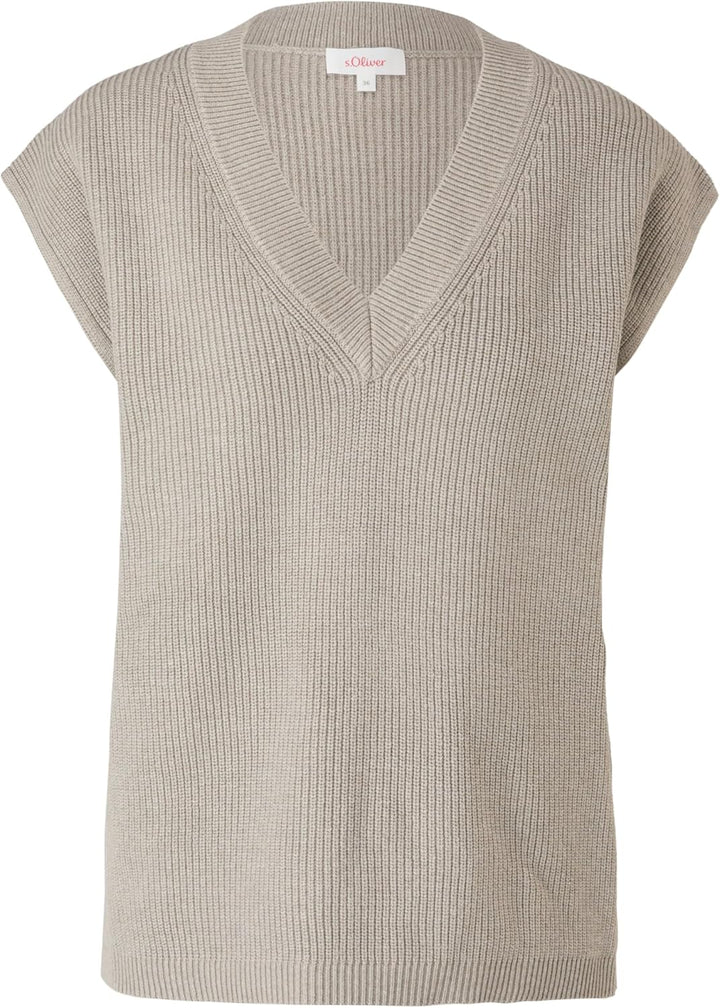 s.Oliver Damen Strickpullunder 42 Braun, 42 Braun