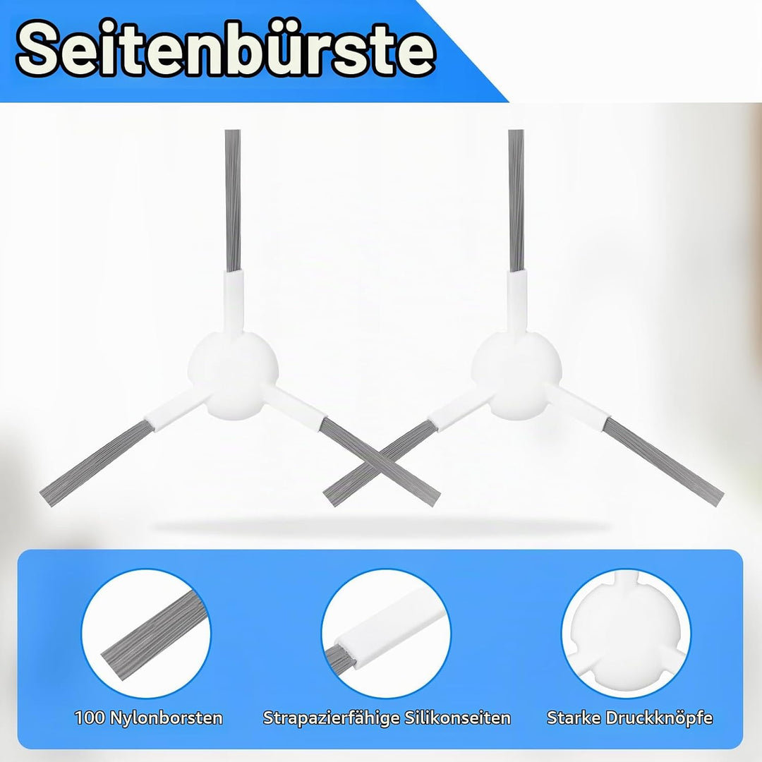 ZubehörSet für XIAOMI S40C Saugroboter Ersatzteile. 1 Hauptbürste, 4 Hepa-Filter, 6 Wischer-pad, 4 S