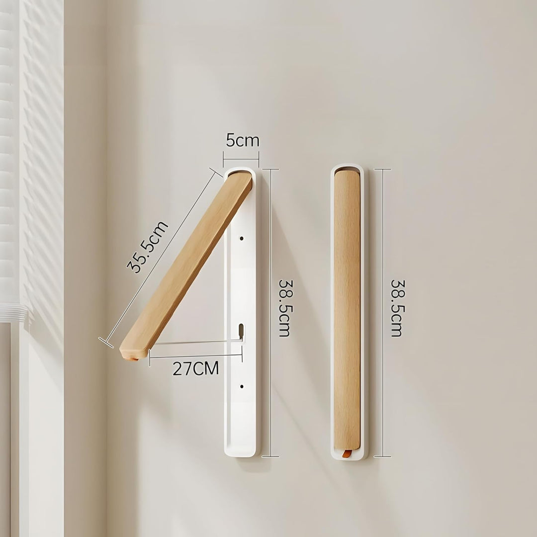 Klappbare Kleiderstange Wandmontage Aluminium – Ausziehbare Garderobe Kleiderhaken, Platzsparend, Mo
