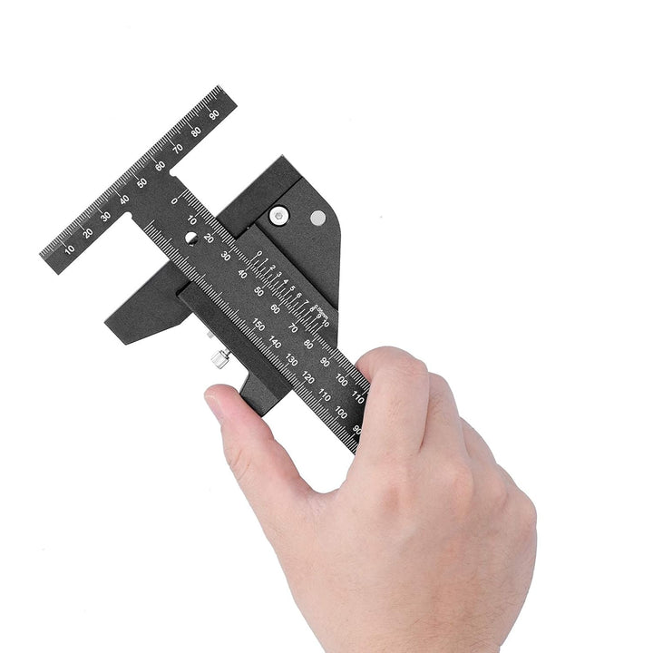 Fafeicy 0~210 mm T-Typ Lineal mit 0,05 mm Genauigkeit, Aluminiumlegierung multifunktionales Holzline