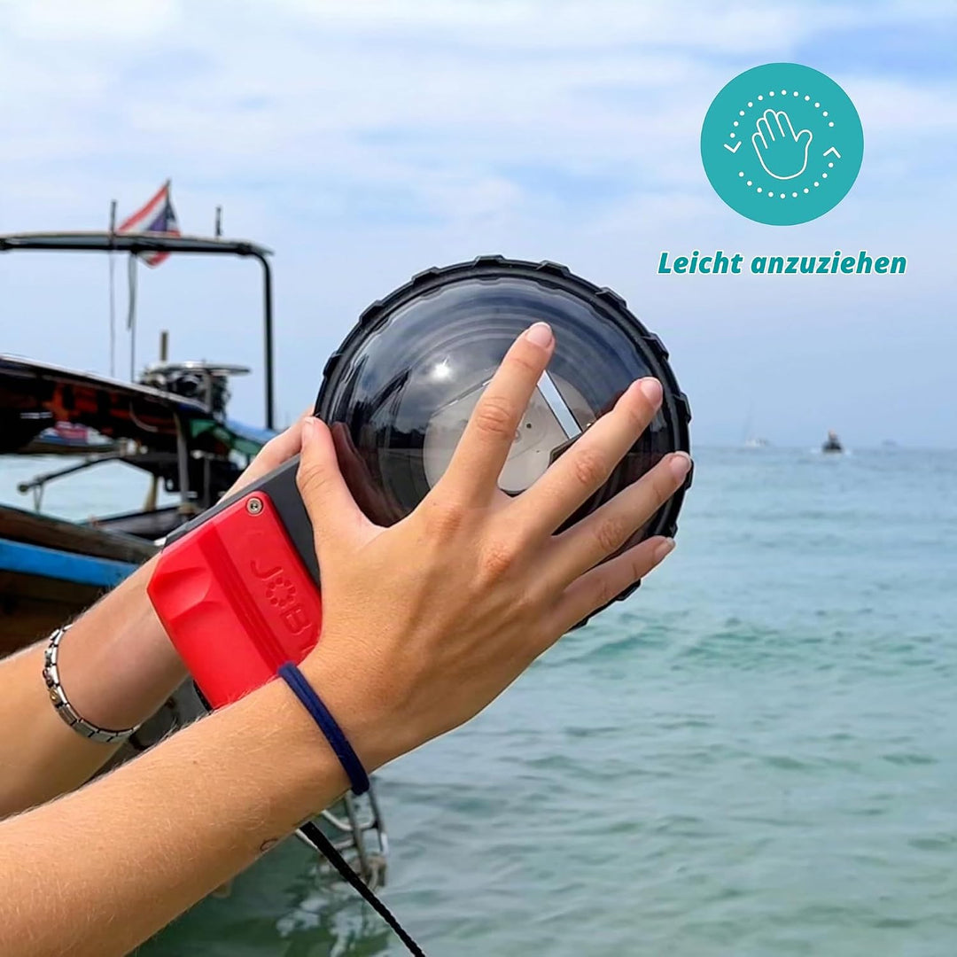 JOBY SeaPal 6" Dome, für SeaPal Wasserdichtes Smartphone Case, 50/50 Über- und Unterwasseraufnahmen,