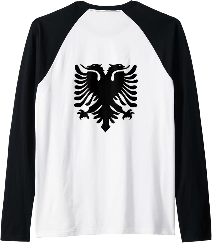 Albanian Eagle Gift Shqiperia Football Tee Flag Of Albania Raglan