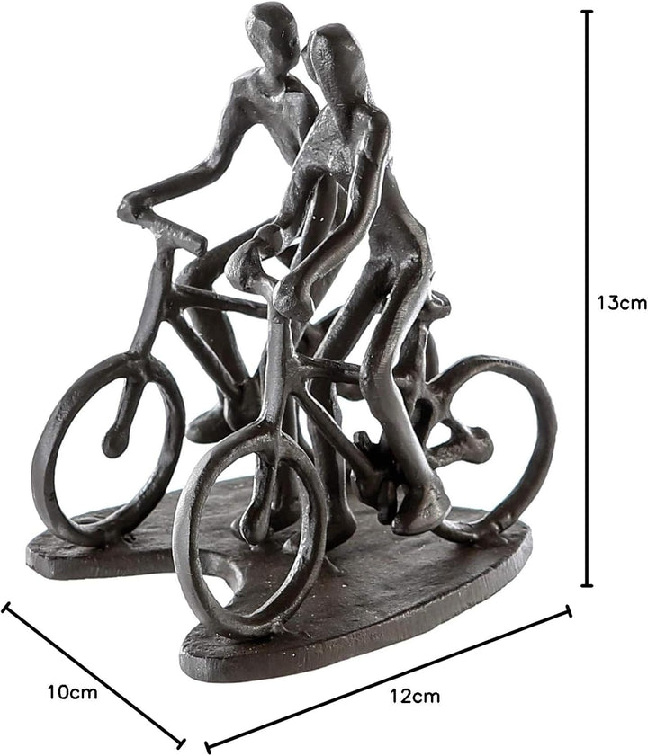 Casablanca - Design-Skulptur Figur - Rad Tour - aus Eisen - brüniert H 13 cm