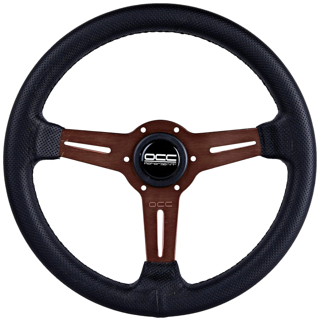 OCC MOTOR SPORT FLACHER BODENLENKRAD AUTO CLASSIC MODELL PERFORATED LEDER BRONZEARME - AUTO FLACHER