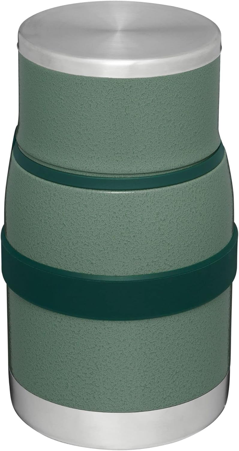 Stanley Adventure to Go Isoliergefäss und Göffel 24oz Hammerschlaggrün, 24oz Hammerschlaggrün