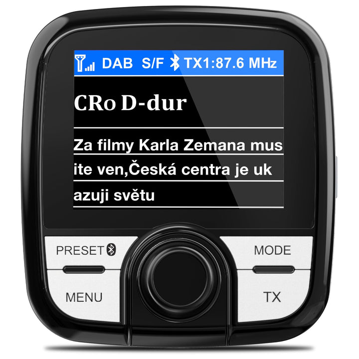 Tin-Nik DAB-388 DAB Adapter für Autoradio, FM-Transmitter für DAB+ Sender und Bluetooth-Verbindung v